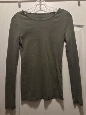 VS Tee Shop Olive Long Sleeve Scoop Neck Tee